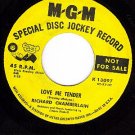 MGM DJ K13097 RICHARD CHAMBERLAIN Love Me Tender/Dream