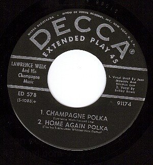 NM DECCA EP 91174/5 LAWRENCE WELK Barbara Polka/Barrel