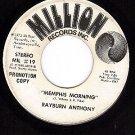 PROMO 45 rpm MILLION 19 RAYBURN ANTHONY Memphis Morning