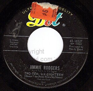 DOT 16527 JIMMIE RODGERS Two-Ten, Six-Eighteen/Banana