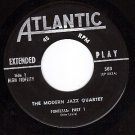ATLANTIC EP 583 MODERN JAZZ QUARTET Fontessa Pt 1 & 2