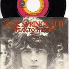 CAPITOL 3340 45 + PS RICK SPRINGFIELD Speak To The Sky