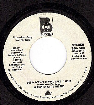 NM PROMO GLADYS KNIGHT/PIPS Sorry Doesn't Always Make