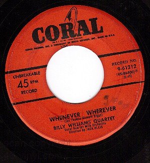 CORAL 9-61212 BILLY WILLIAMS Whenever Wherever/Sh-Boom