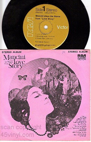M- RCA PS + 45 HENRI MANCINI  Theme Love Story ~ MASH