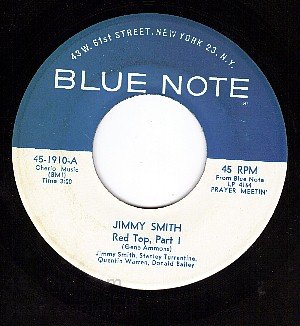 BLUE NOTE 1910 45 JIMMY SMITH ~ Red Top Part 1 & Part 2
