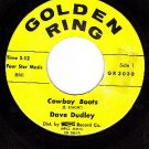 M- GOLDEN RING 3030 DAVE DUDLEY Cowboy Boots/I Think