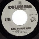 NM COLUMBIA 33063 DION Donna The Prima Donna/Ruby Baby
