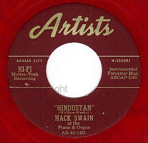 NM RED VINYL ARTISTS 1430 HACK SWAIN Hindustan ~ Wabash
