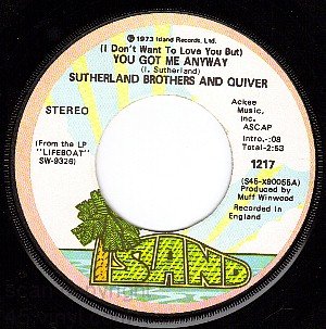 NM ISLAND 1217 SUTHERLAND BROS You Got me Anyway/Rock N