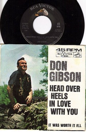 NM RCA 47-8144 PS+45 DON GIBSON Head Over Heels In Love