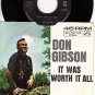 NM RCA 47-8144 PS+45 DON GIBSON Head Over Heels In Love