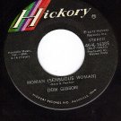 HICKORY 1638 DON GIBSON Woman/If You Want Me To I'll Go