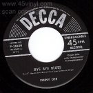 DECCA 9-28500 LENNY DEE 45 ~ Bye Bye Blues ~ Midnight