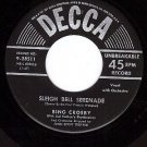 DECCA 9-28511 BING CROSBY Sleigh Bell Serenade ~ Secret