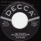 NM DECCA 45 THE TEEN TRIO Santa Claus Is Comin' To Town