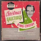 DECCA 9-66 3 45 Bing Crosby CHRISTMAS GREETINGS BOX SET