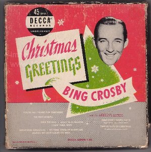DECCA 9-66 3 45 Bing Crosby CHRISTMAS GREETINGS BOX SET