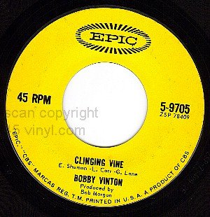 PIC+ REC EPIC 5-9705 BOBBY VINTON Clinging Vine ~ Magic