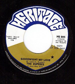 NM DJ HERITAGE 805 DOOWOP THE DUPREES Goodnight My Love