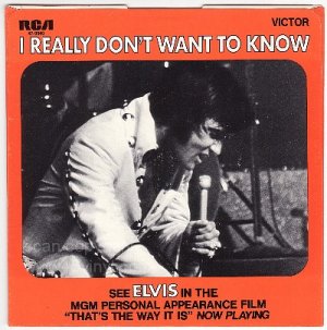 NM RCA 47-9960 PS ELVIS PRESLEY I Really Don't Want To
