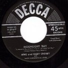 NM DECCA 9-27577 BING CROSBY Moonlight Bay/Maggie Blues
