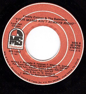 NM MS 1002 FREDDY CANNON/BELMONTS Your Mama/Rock n Roll