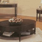 Solid wood coffee table with 2 levels. Cappuccino finish 3941 (3