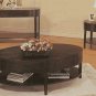 Solid wood coffee table with 2 levels. Cappuccino finish 3941 (3