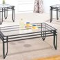 3 pc black matrix design occasional table set 7140 (3 pcs set)