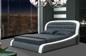 Modern Denmark leather Platform Bed (Full size)