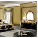Barocco Classic Bedroom Set in Black with Gold