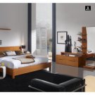 Brescia Complete Modern Natural Wood Bedroom Set (Queen/King)