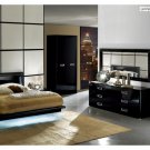 Chic LED Bedroom Set La Star with Leather Accents Italian Made