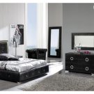 Coco Modern Bedroom Set in Black - King Size