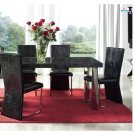 Coco Modern Dining Set with Leather Accent