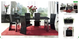Coco Modern Dining Set with Leather Accent