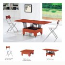Convertable Modern 5Pc Dining Set with Folding Chairs