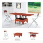 Convertable Modern 5Pc Dining Set with Folding Chairs
