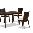 Hardwood Cappuccino Finished Dining Room Set with Extendible Top