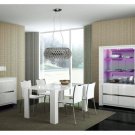 Italian White High Gloss Dining Set Elegance
