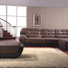 Modern Coffee Genuine Italian Leather Sectional by ESF Furniture
