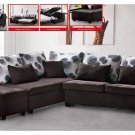 Modern Fabric Sleeper Sectional with Storage