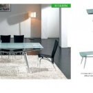 Modern Metal and Glass Constructed Convenient Dining Room Set