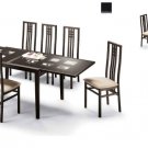 Poker Cappuccino Table and Four Scala Chairs