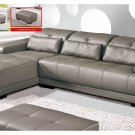 Sectional 6008 in Full Leather with Adjustable Headrests