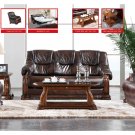 Stylish Castello Dark Brown Leather Sofa Set