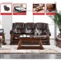 Stylish Castello Dark Brown Leather Sofa Set