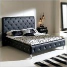 Modern Leather Nelly Platform Bed Queen Black