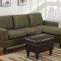Microfiber Sectional Sofa Fusion Style Sage